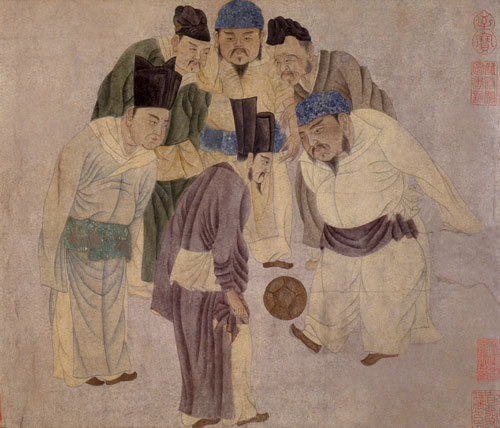 蹴鞠图(上海博物馆藏)
