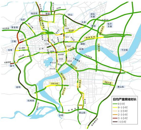 绕城公路和主要高速公路已逐渐繁忙起来,绕城高速北线,西线的拥堵态势