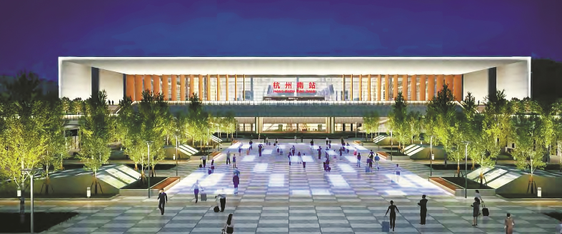 流光溢彩迎亚运 杭州南站打造"新夜景"_杭网聚焦-杭州网