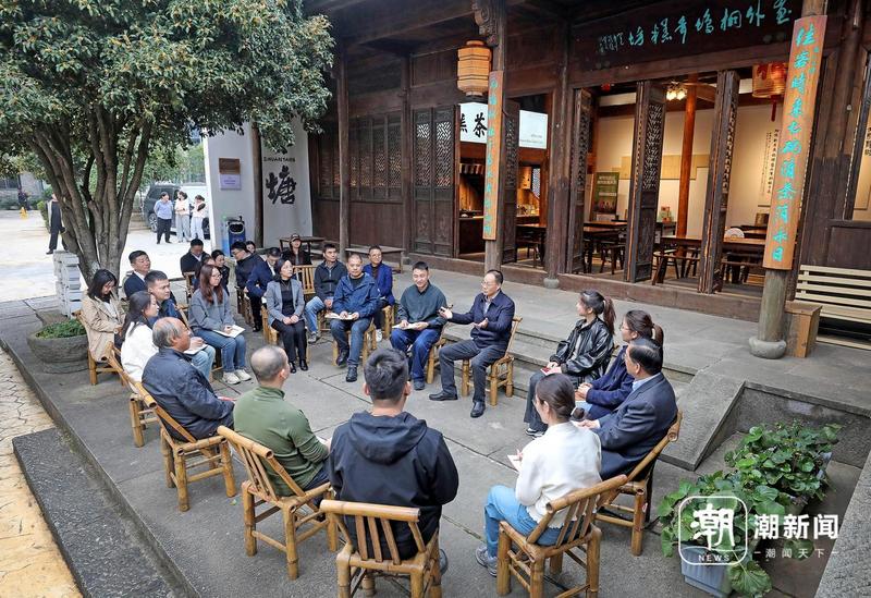 中央宣讲团一行到杭州西湖区外桐坞村开展宣讲。潮新闻记者 林云龙 摄