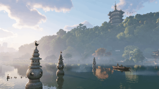 网易游戏新作《无限大》中的杭州城画面 配图1
